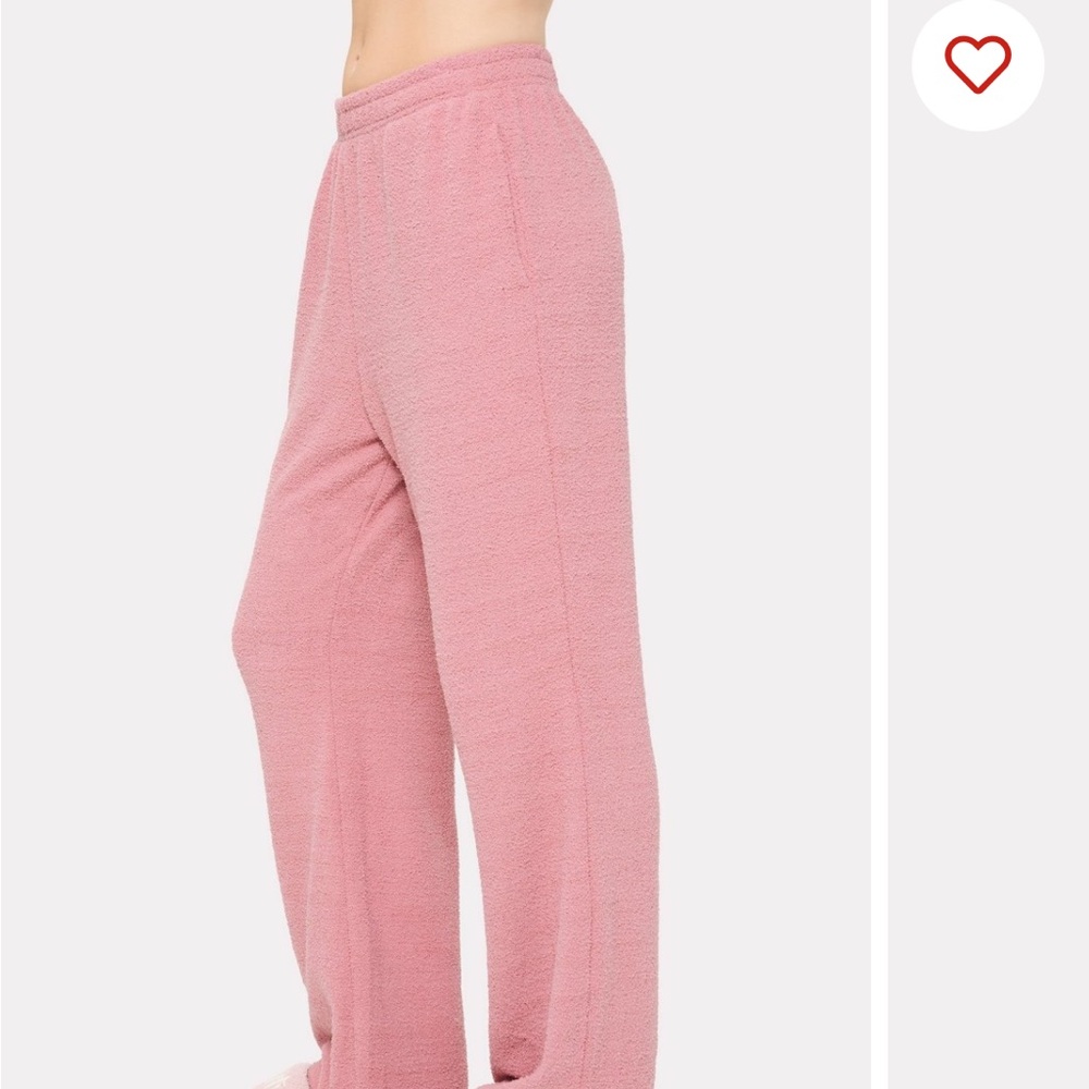 YITTY Dusty Rose Plush Lounge Pants